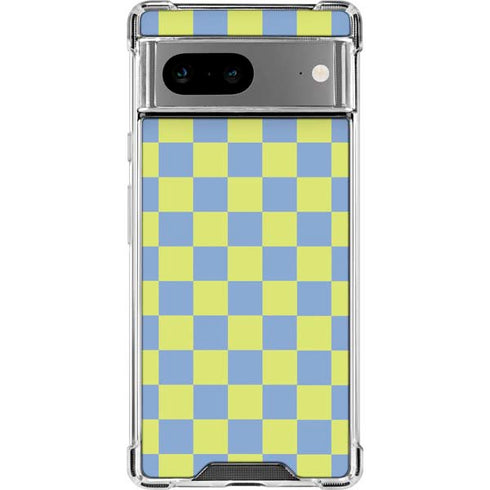 Neon Checkered Google Pixel 8a Clear Case